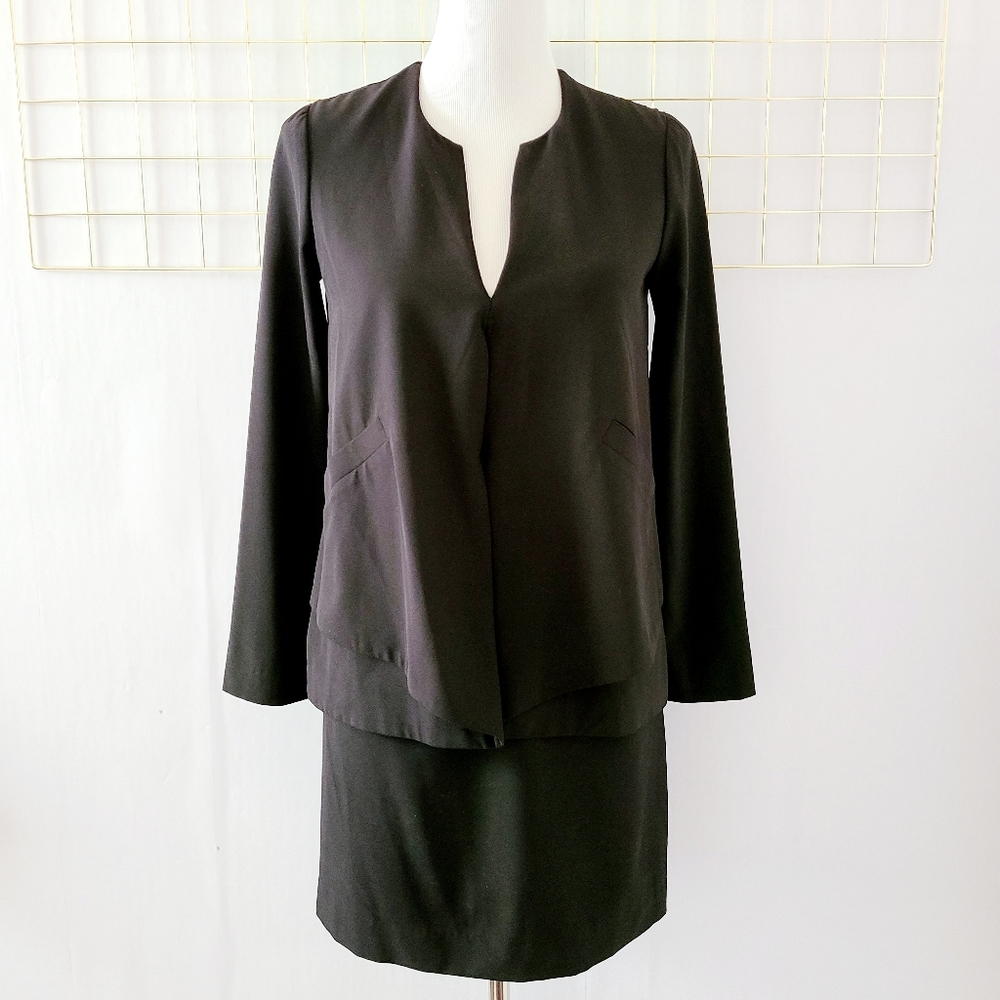 Babylon Collection Italy Black Layers Minimal Dress
